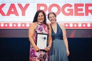 Rogers Makes A Hall Of Fame First, Kay Rogers with TAANZ's Tori Courtney, ©TAANZ