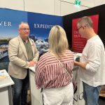Steve Parker, Viking Cruises, with potential clients.