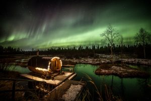BK 50 Degrees North Finland Ivalo aurora village Barrel sauna July 2026 Photo Credit Lari Laasjärvi for 50 Degrees North