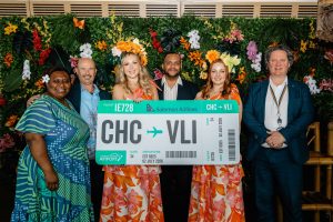 BK Solomon Airlines launch executives July 2026 Photo Credit Christchurch Airport