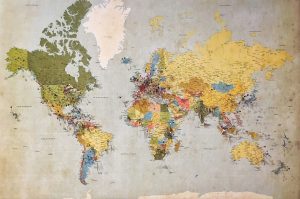 Global travel map - photo credit Andrew Stutesman via unsplash