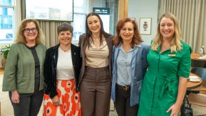 Christine Stevens, Gabriela Roldan, Stevie Hart and Kathi Riddle from National Geographic-Lindblad Expeditions with Adventure Worlds’ Emily Fernandes.