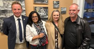 Malaysia Airlines' Ryan Woodford-Kelf, Sonia Francis from GTN Caroline Edwards from YOU Travel Birkenhead and GTN's Rob Beecher from GTN.