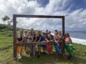 Hannah Batts from 212F, Wedding Professionals’ Suzanne Bezuidenhout, Brooke Hill from Motive Events, Scenic Matavai Resort’s Roxy Damseaux, Melanie Walker from Avenues Event Management, Scenic’s Debbie Patten, Chris McLean from Air NZ, Boys Trip’s Taylah Oxley, Michaela George from BCD Travel, Icon Conference & Event Management’s Jamie Beetson, Hayden Porter from Niue Tourism, Holland, Clarke & Beatson Travel’s Sarah Clarke and Sarah McDonald from Scenic Hotel Group.
