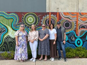 Flight Centre’s Gemma Brown, Katie Wright from Tourism WA, Zest4Travel’s Janine Mallon, Andrea Walter from Travelwise Holidays and Go OZ’s Georg Vollmer at the Mandoon Estate in the Swan Valley