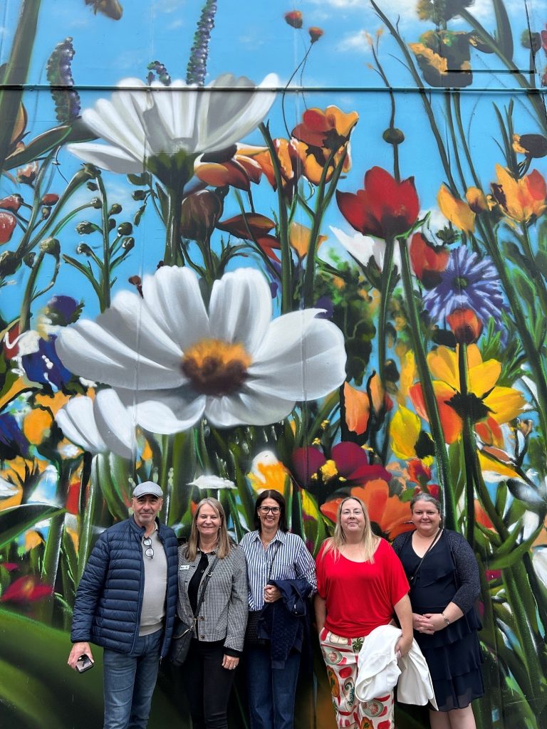 Georg Vollmer from Go OZ, Tourism WA’s Katie Wright, Andrea Walter from Travelwise Holidays, Flight Centre’s Gemma Brown and Zest4Travel’s Janine Mallon in Perth.