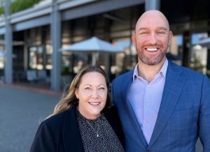 AmaWaterways' Tracey Brennan and Steve Richards.